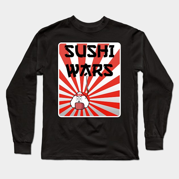 Sushi Wars Lover Lovers Rice Japan Art Style Gift Funny Otaku Long Sleeve T-Shirt by Kuehni